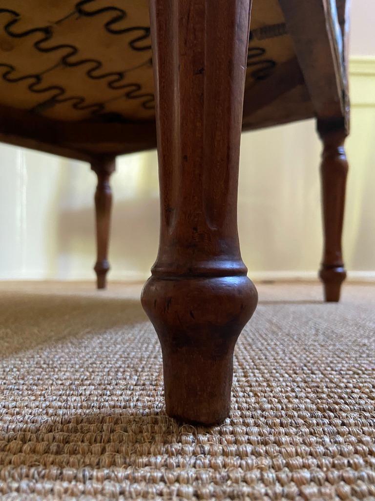 Vintage Ash wood Armchair with New Upholstery, France 19th Century 5