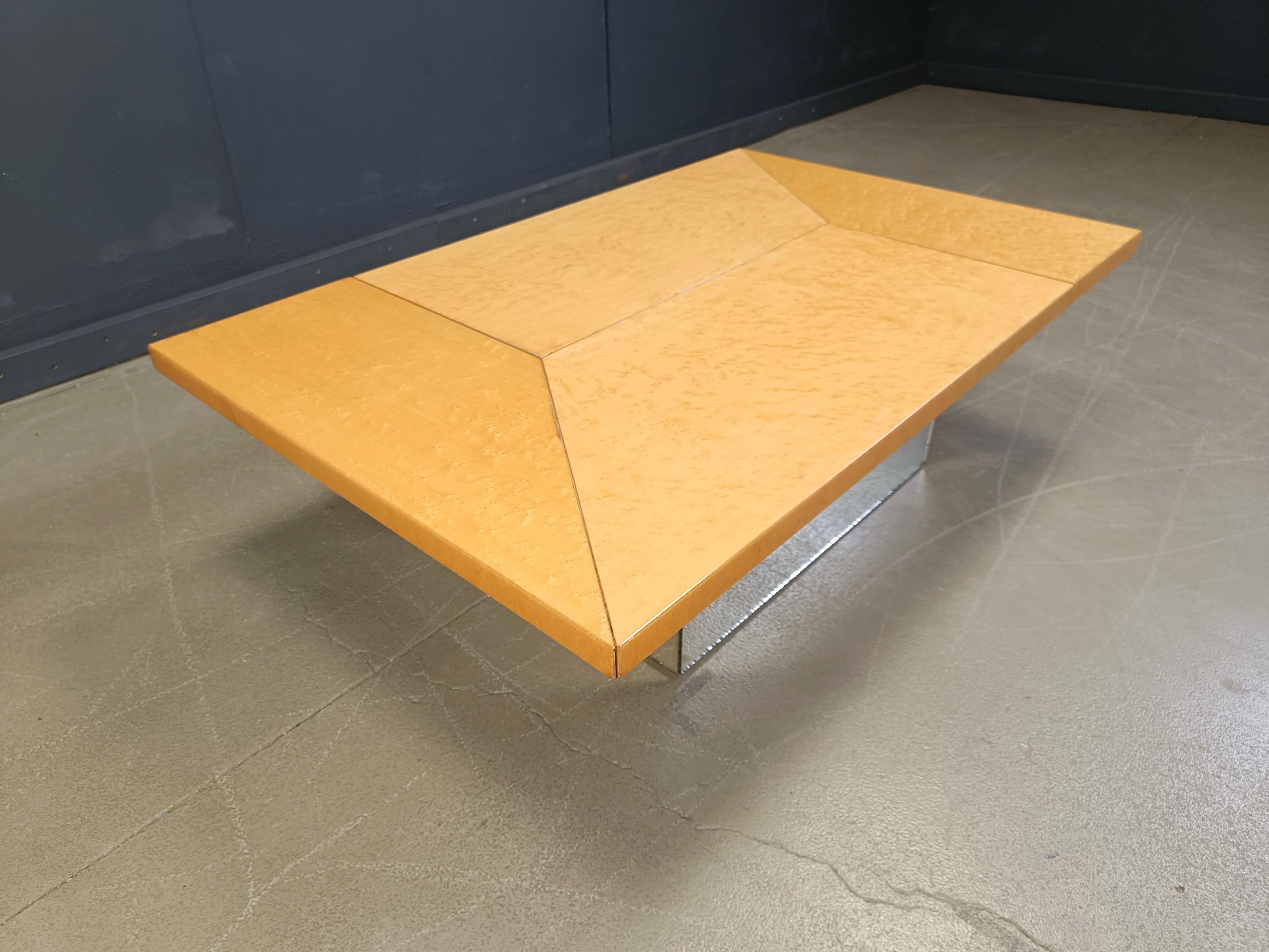 Table basse vintage en bois de frêne de Paul Michel, années 1970 en vente 3