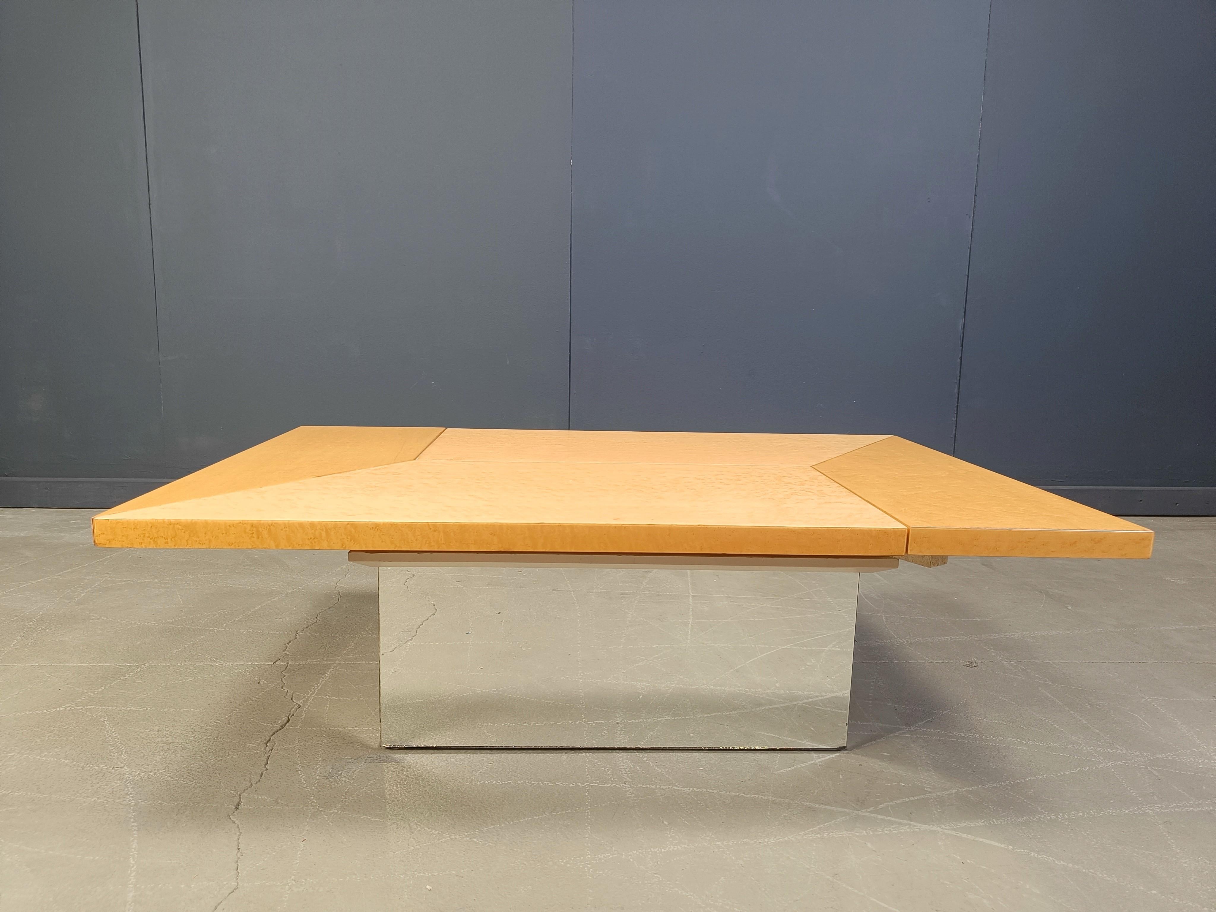 Table basse vintage en bois de frêne de Paul Michel, années 1970 en vente 4