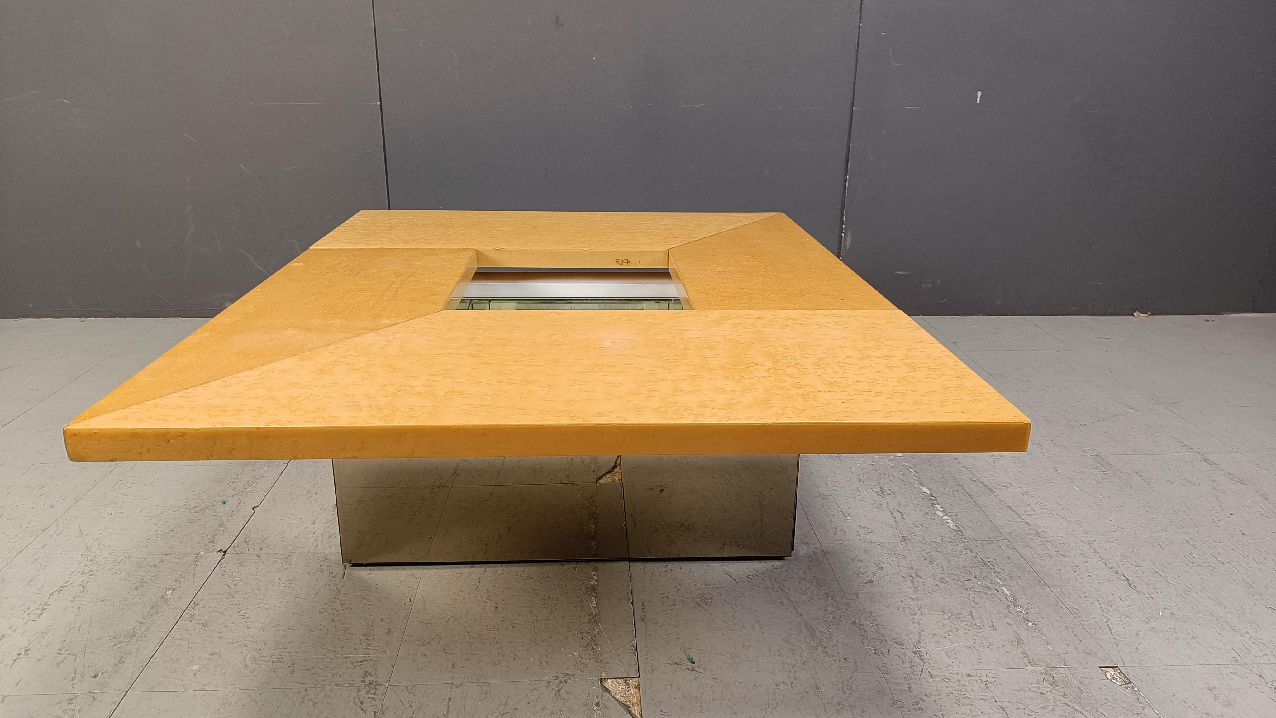Vintage ash wood coffee table by Paul Michel, 1970s For Sale 6