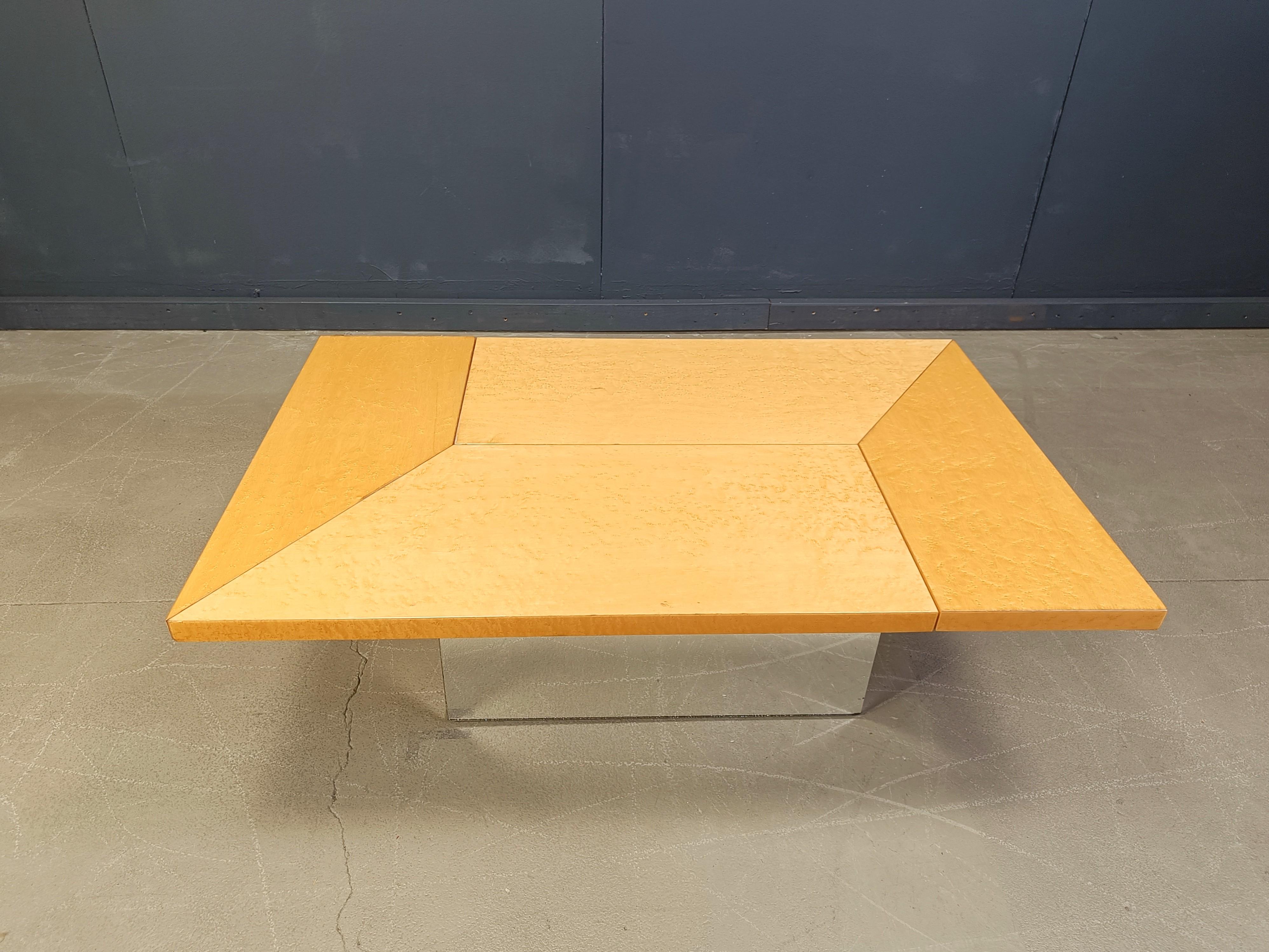 Table basse vintage en bois de frêne de Paul Michel, années 1970 en vente 6