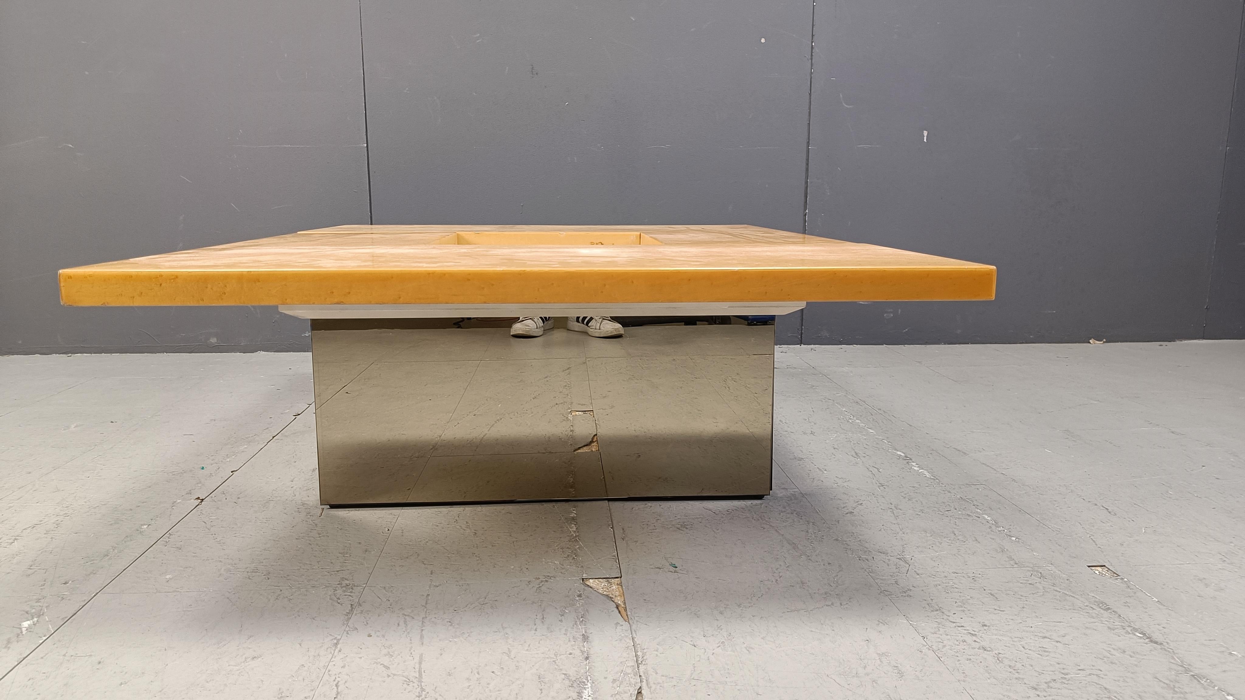 Vintage ash wood coffee table by Paul Michel, 1970s For Sale 7