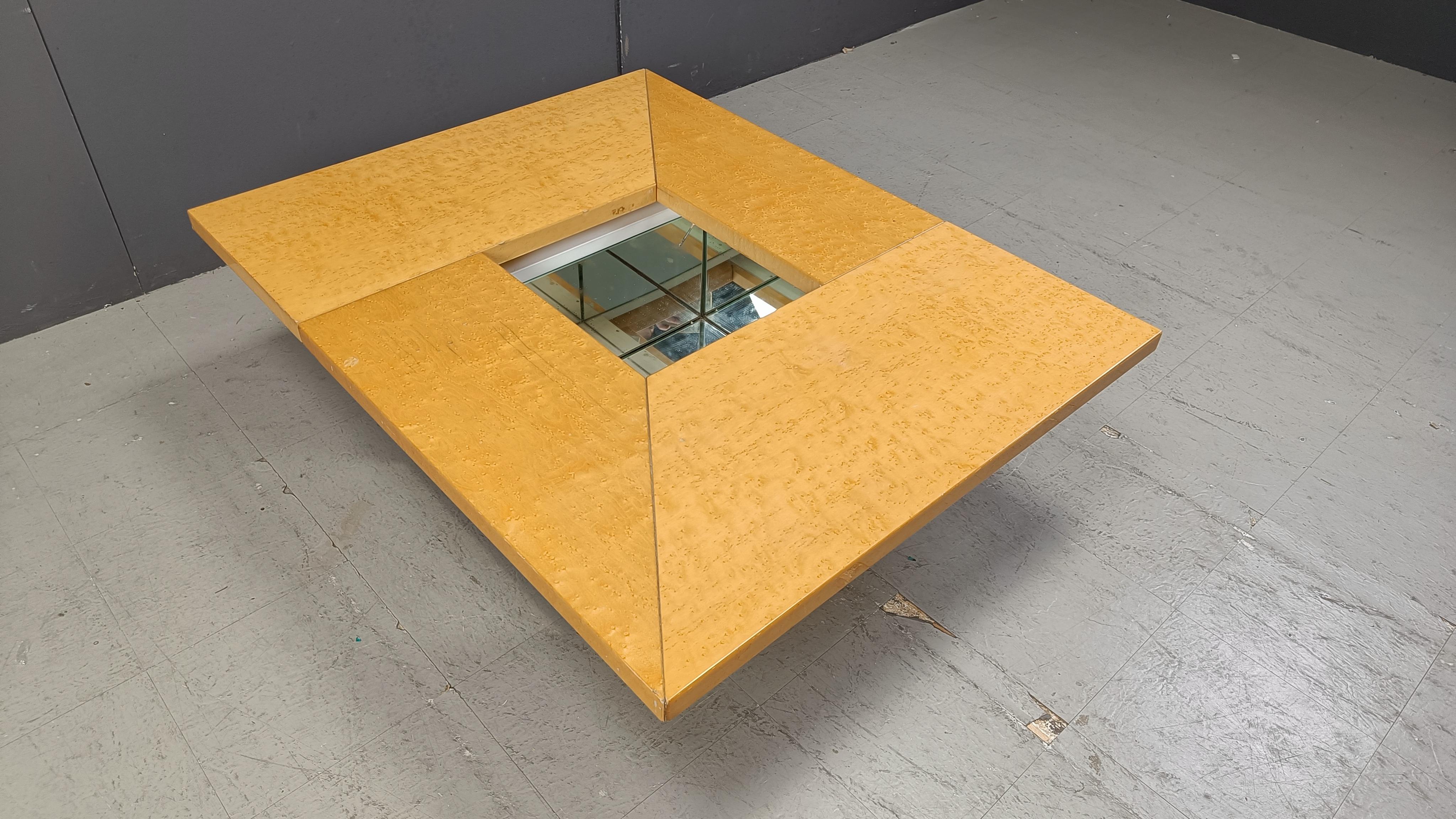 Vintage ash wood coffee table by Paul Michel, 1970s For Sale 8