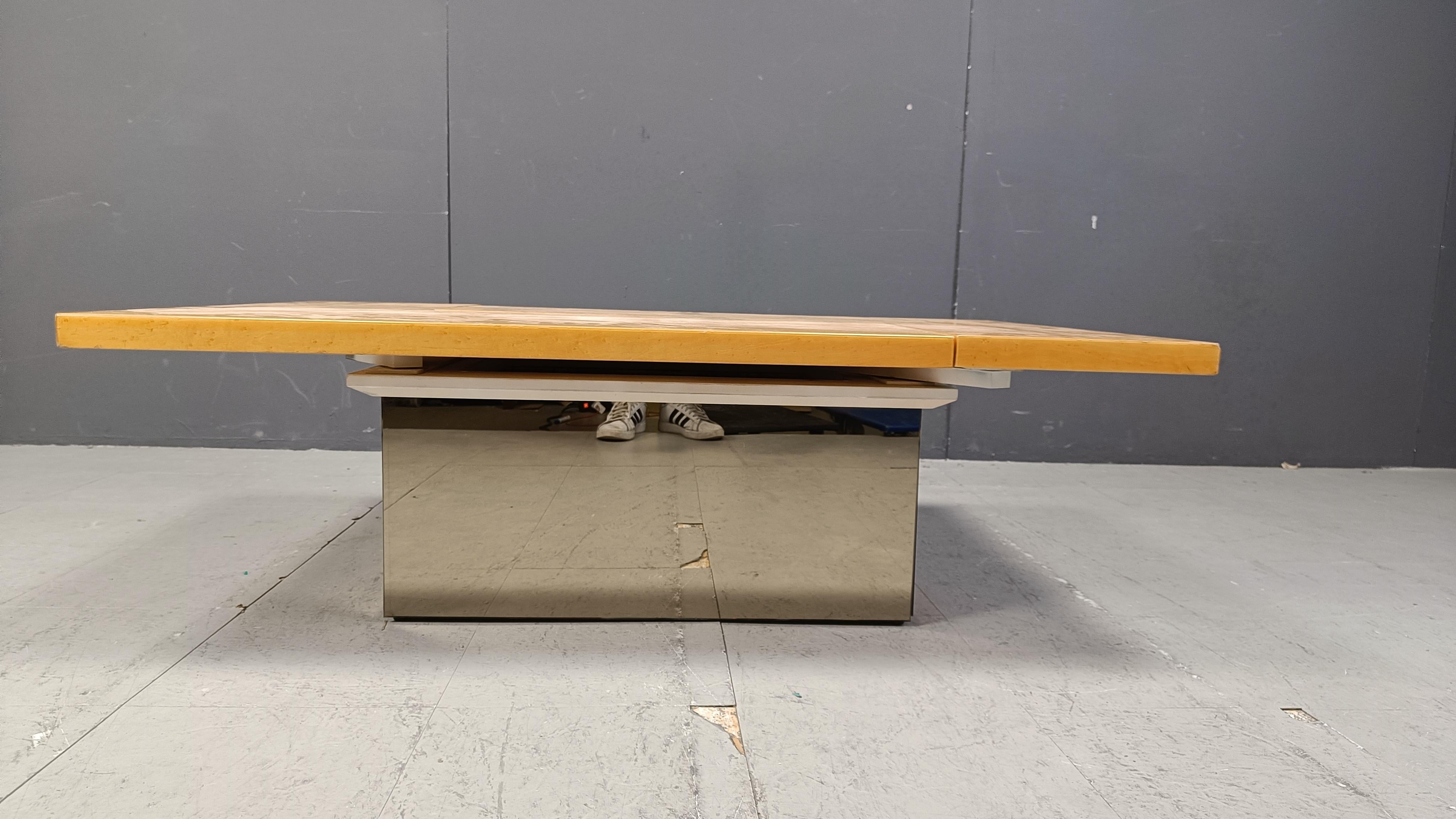 Vintage ash wood coffee table by Paul Michel, 1970s In Good Condition For Sale In Leuven, Vlaams Gewest