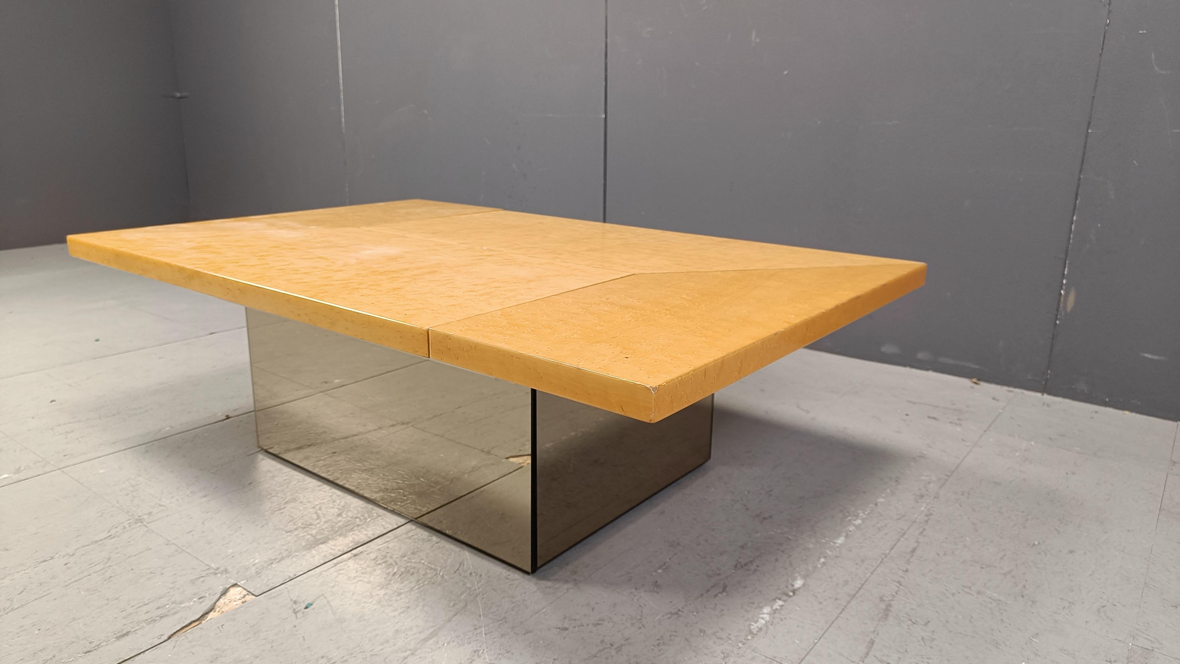 Vintage ash wood coffee table by Paul Michel, 1970s For Sale 2