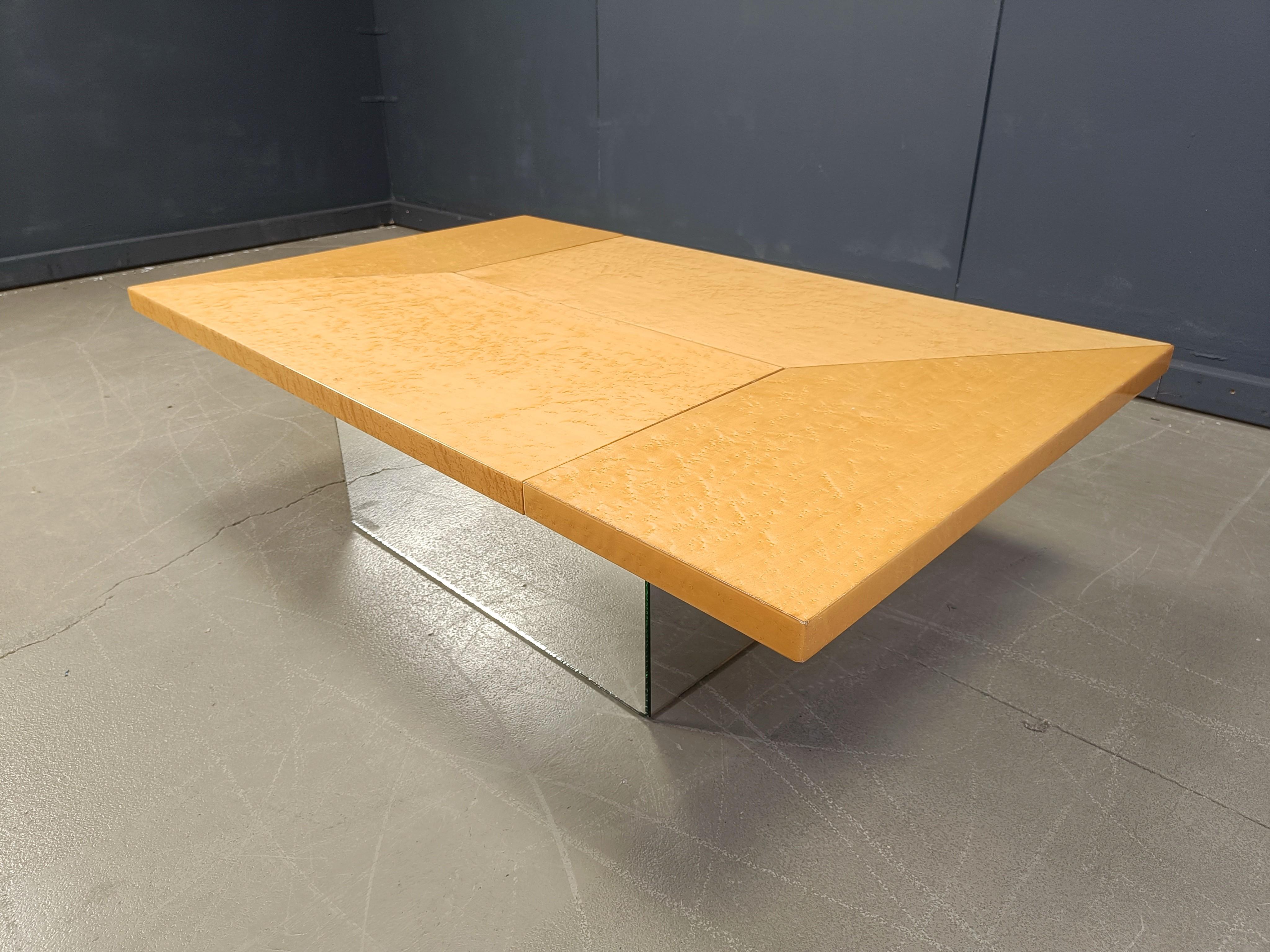 Table basse vintage en bois de frêne de Paul Michel, années 1970 en vente 2