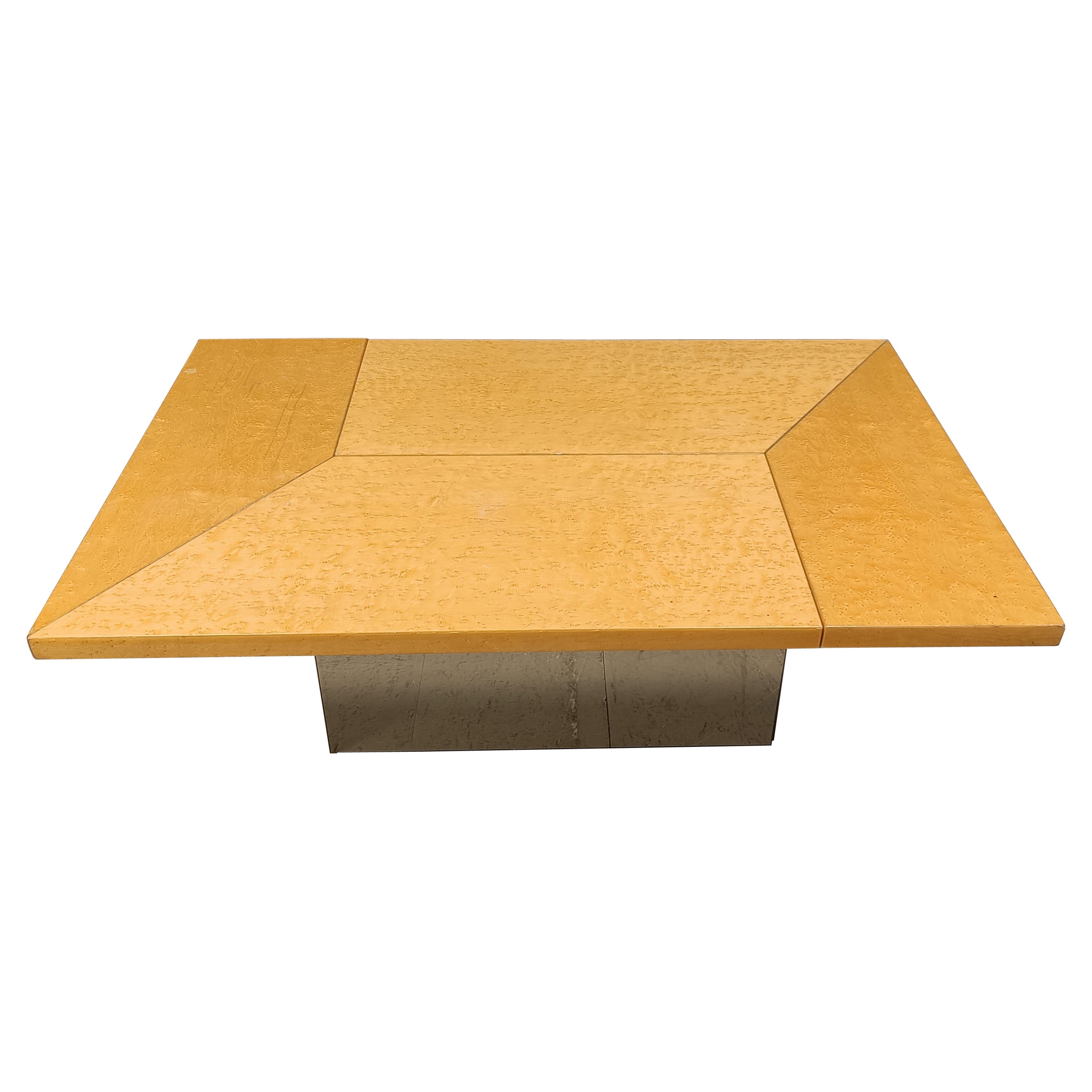 Vintage ash wood coffee table by Paul Michel, 1970s For Sale