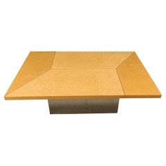 Vintage ash wood coffee table by Paul Michel, 1970s