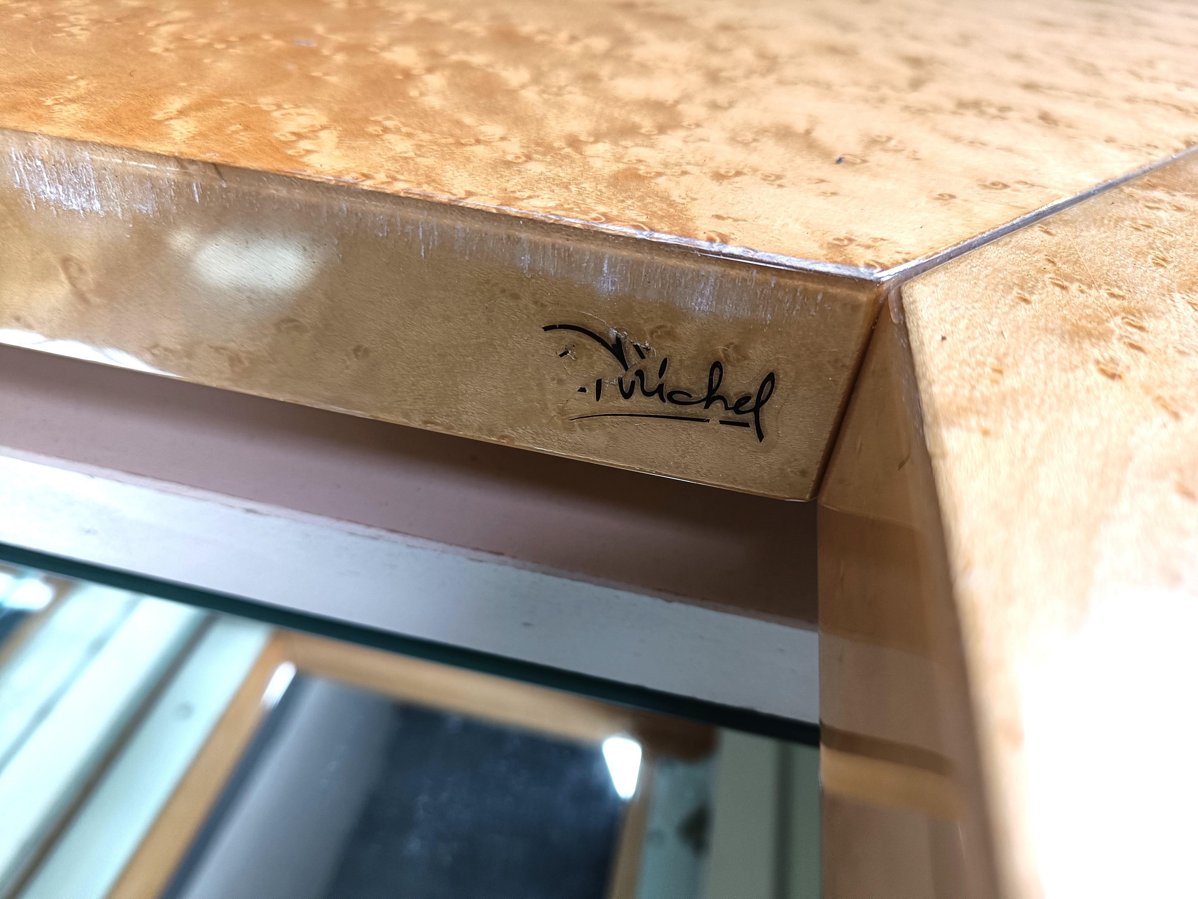 Tavolino da bar nascosto in legno di frassino vintage di Paul Michel, anni '70 in vendita 3