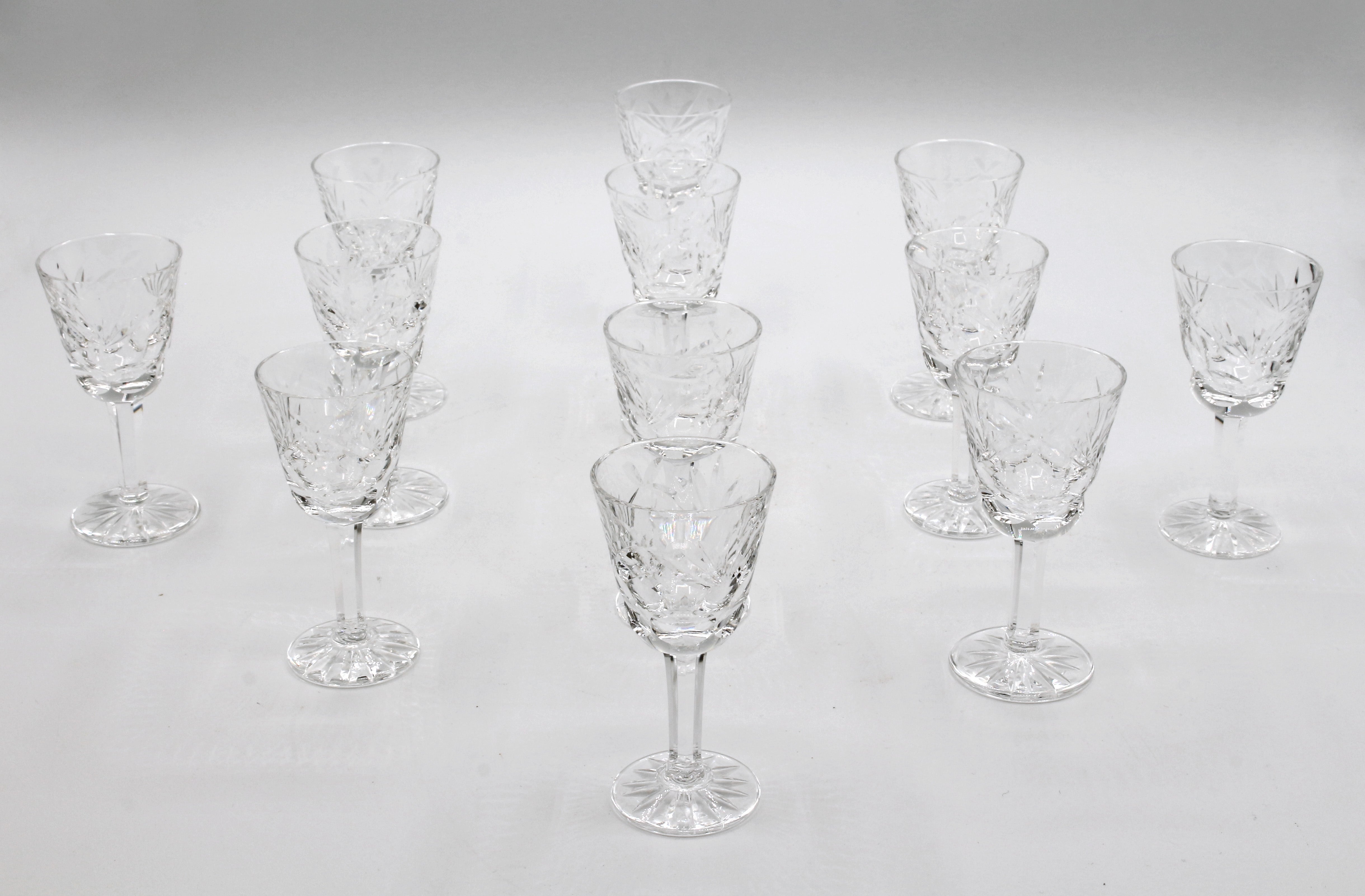 Vintage Ashling by Waterford Crystal Cordials, Set of 12