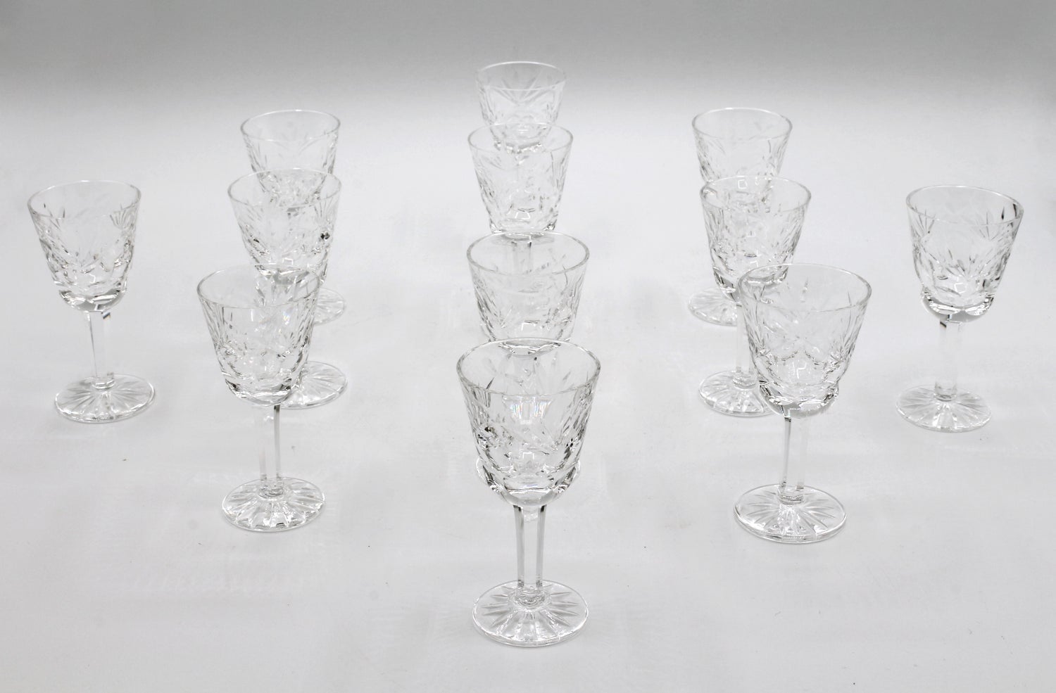 Vintage Waterford Shandon Pattern Champagne Flute Glasses Set of 12 
