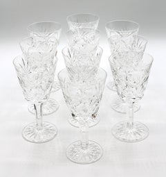 Vieux verres à vin blancs Ashling par Waterford, lot de 10