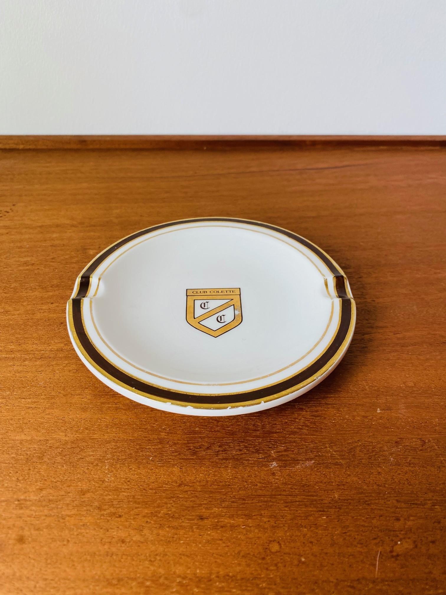 Mid-Century Modern Vintage Ashtray Gucci and Club Colette 1980s