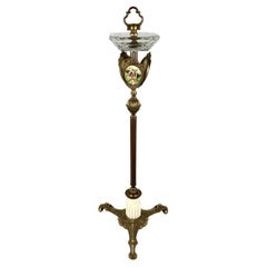 Vintage Ashtray in Bronze With Marble, Ceramic & Crystal Elements, France, 1960