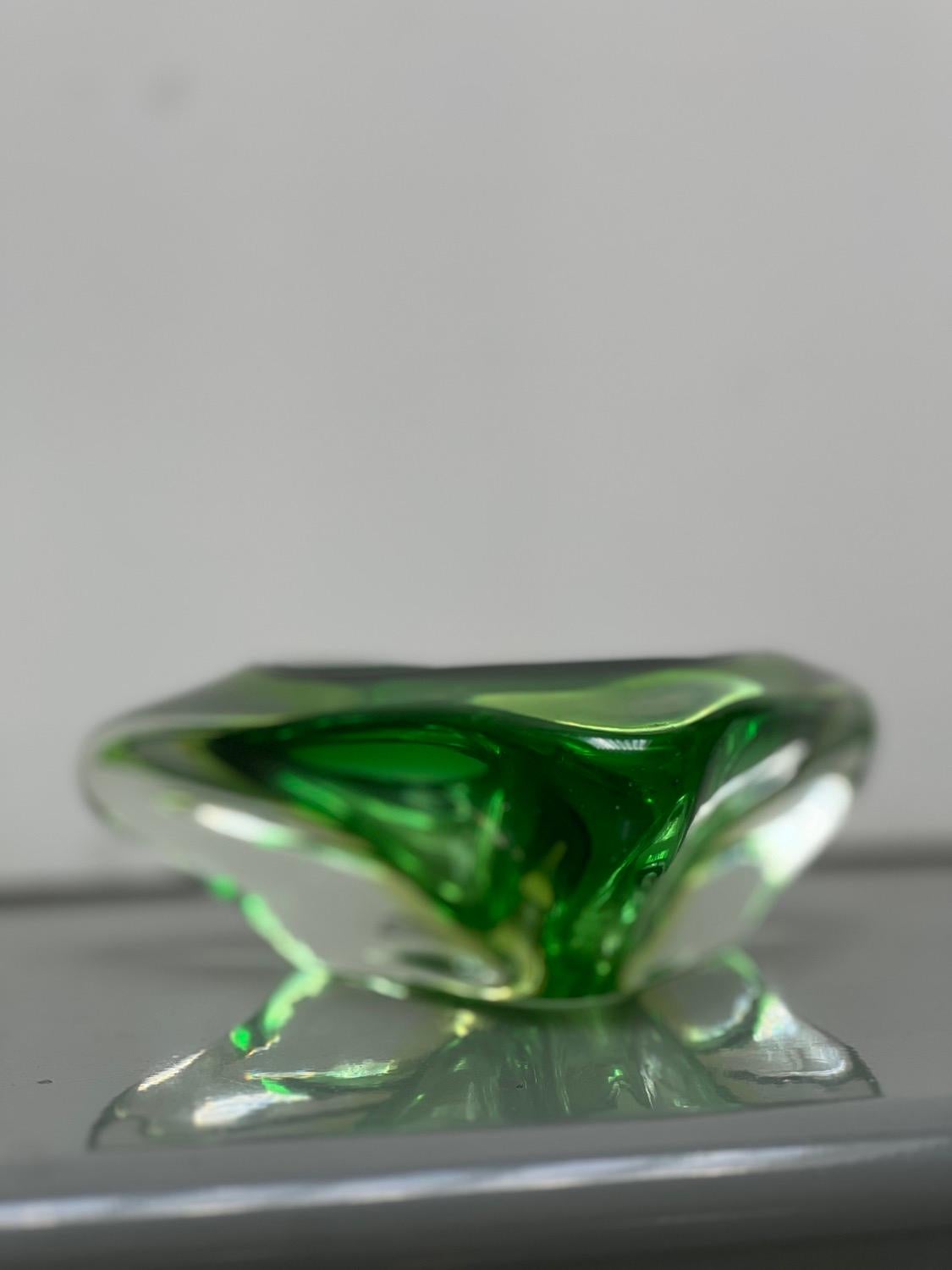 Murano Glass - Table Decorative - Sculptural Accent 

Many are the different types of glass created by master makers on the Venetian island of Murano. From air-thin vases to expressive sculptures, also massive objects with deep and vivid hues of