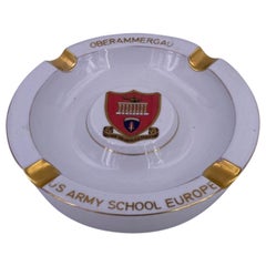 Cendrier vintage Oberammergau - École d'armée américaine des États-Unis