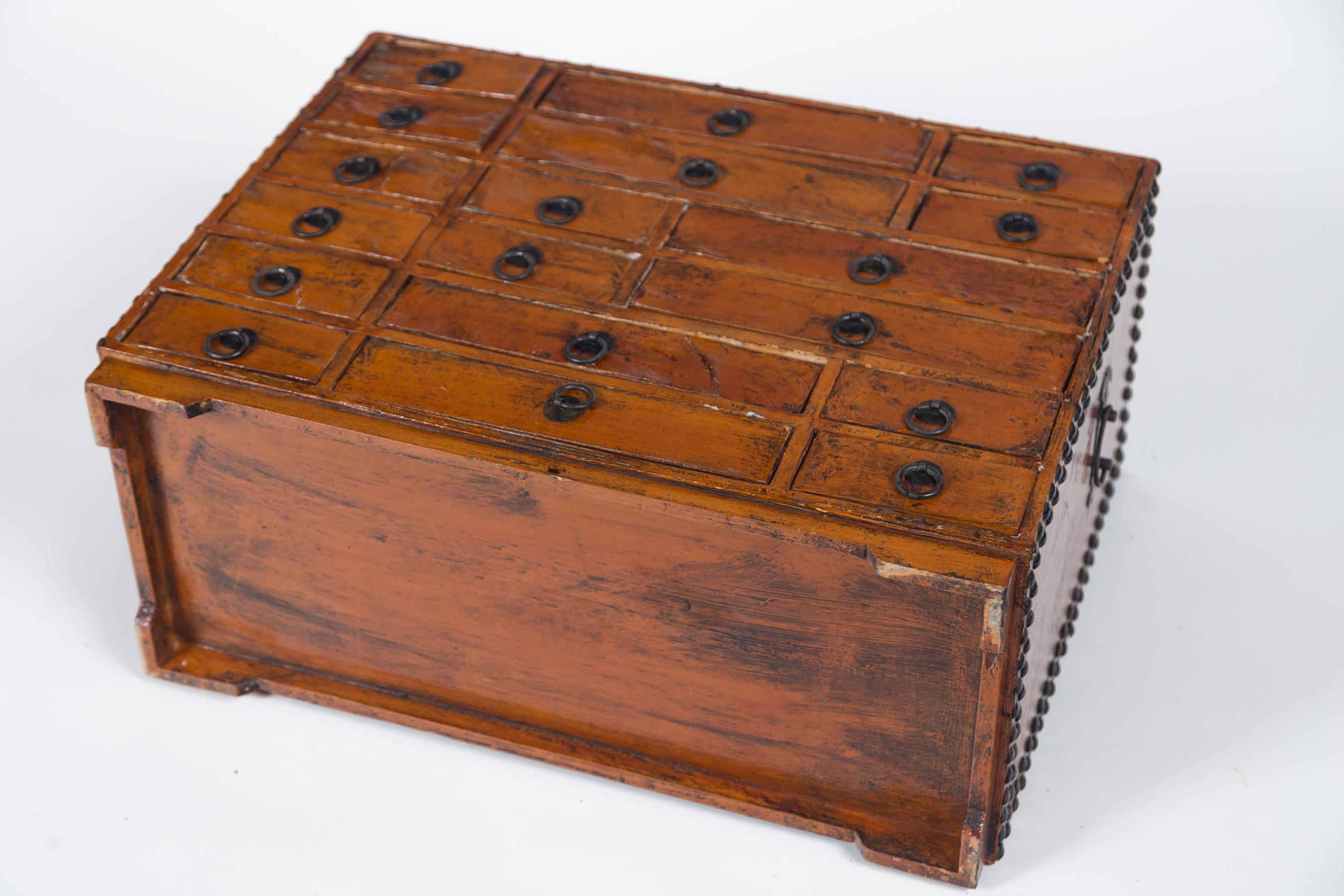 Vintage Asian Apothecary Chest, 20th Century For Sale 9