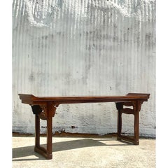 Vintage Asian Baker Furniture Altar Console Table