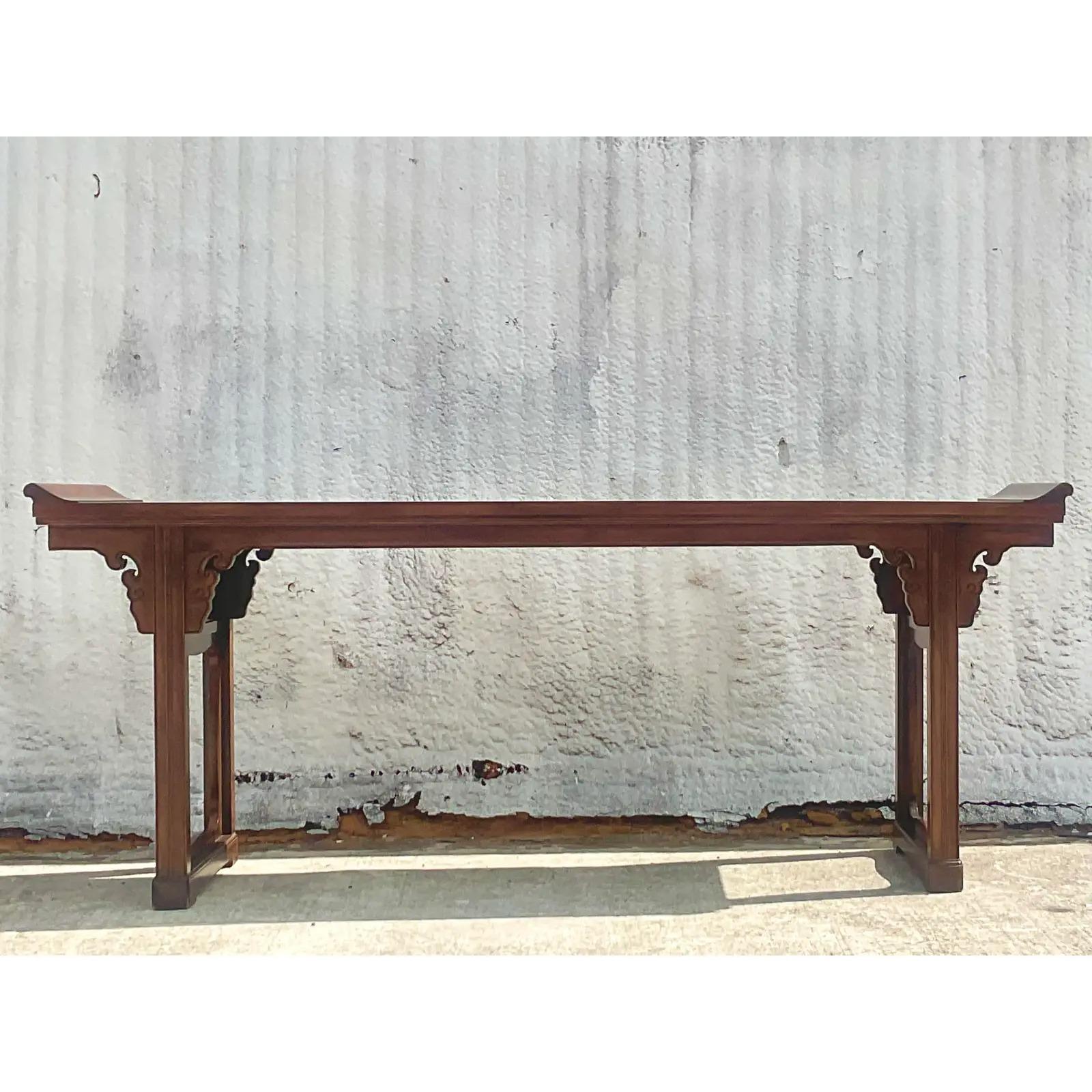 Vintage Asian Baker Furniture Altar Console Table 1