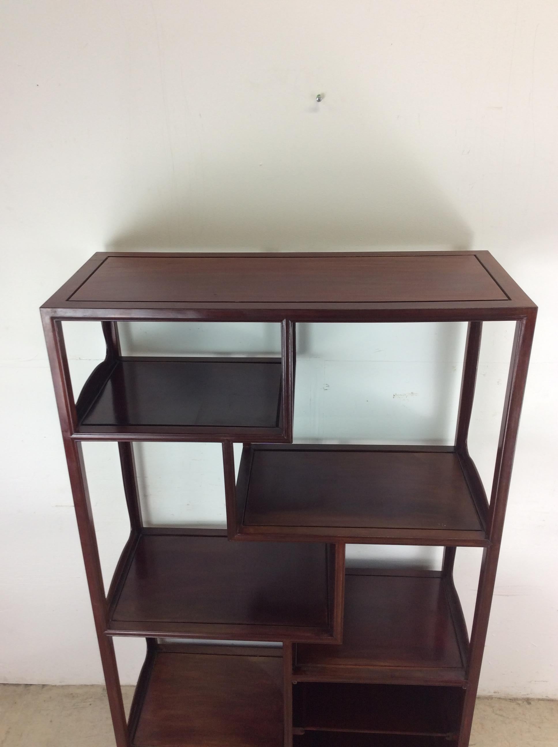 Giapponese Libreria asiatica vintage con cassetto e piccolo mobile in vendita