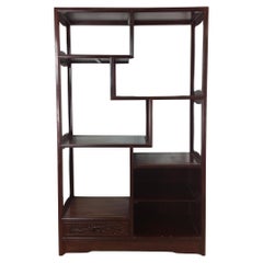 Librería asiática vintage con cajón y armario pequeño