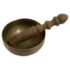 Vintage Asian Bronze Singing Hammered Bowl