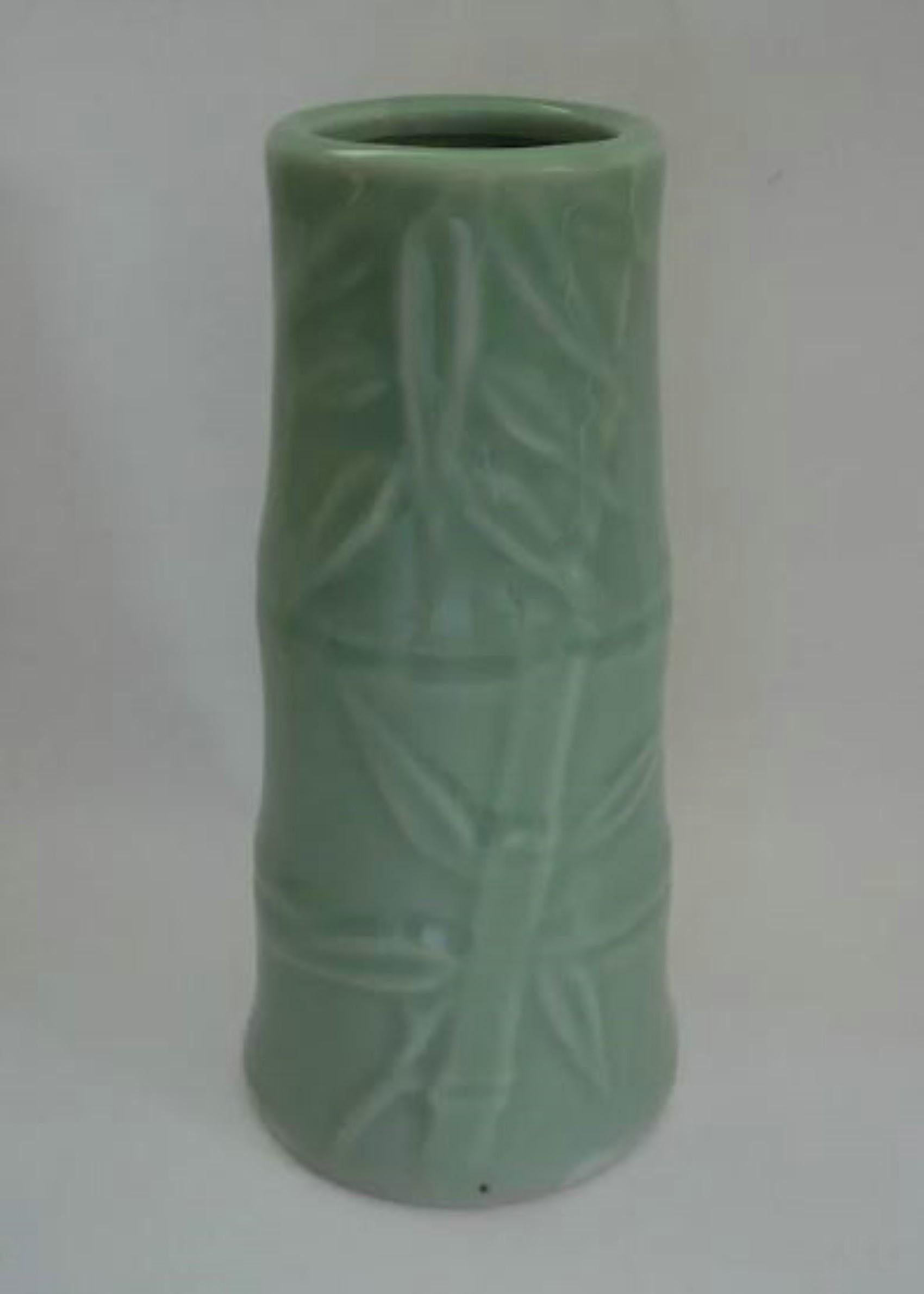 Vintage Asian Celadon Glazed Vase, Bamboo Form, Unsigned, Mid 20th Century For Sale 7