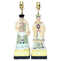 Asiatische Keramik-Kaiserlampen - ein Paar