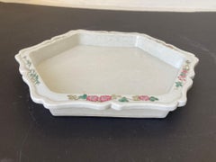 Vintage Asian Ceramic Hexagonal Dish Catchall Bowl