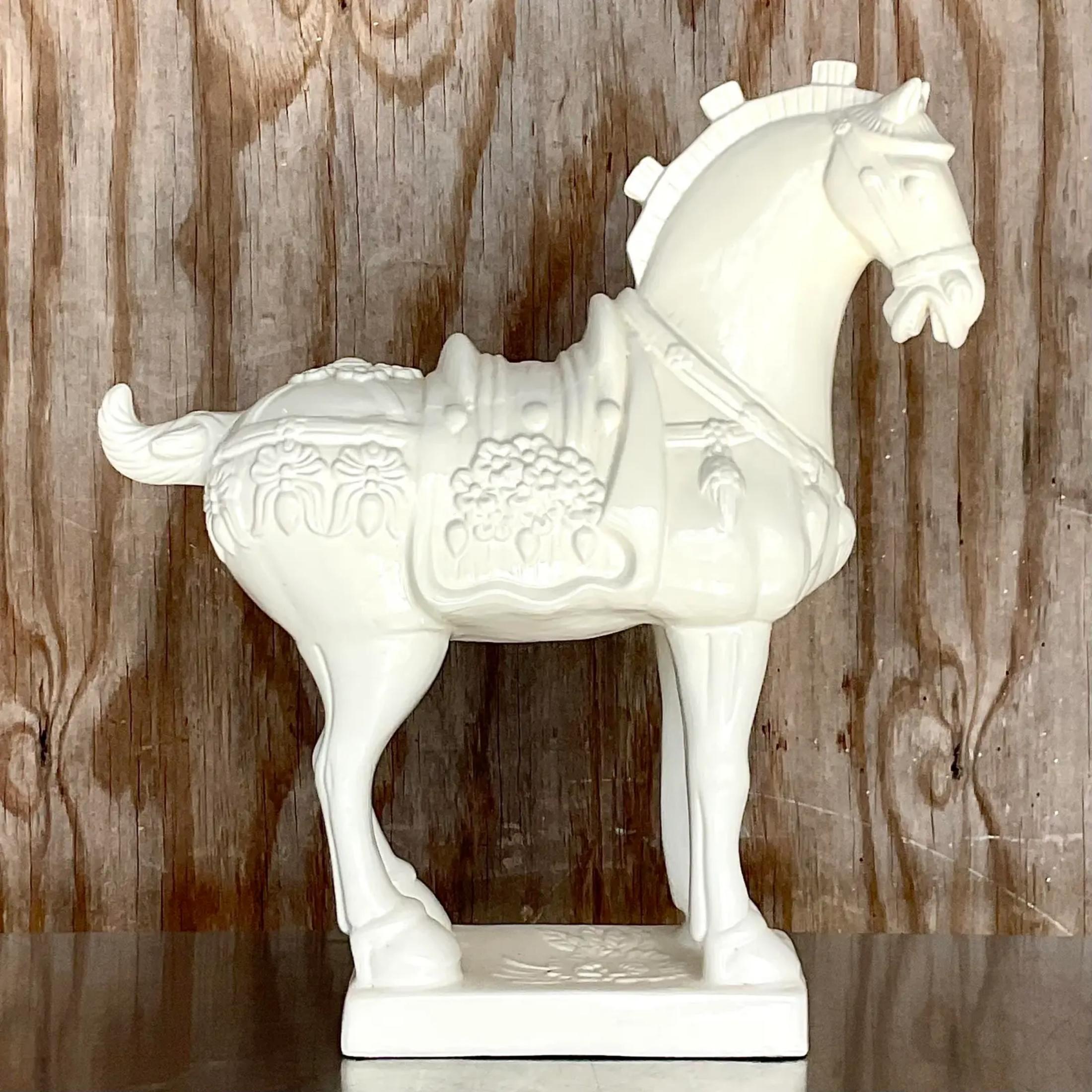 Vintage Asian Ceramic Tang Dynasty Style Horse For Sale 1