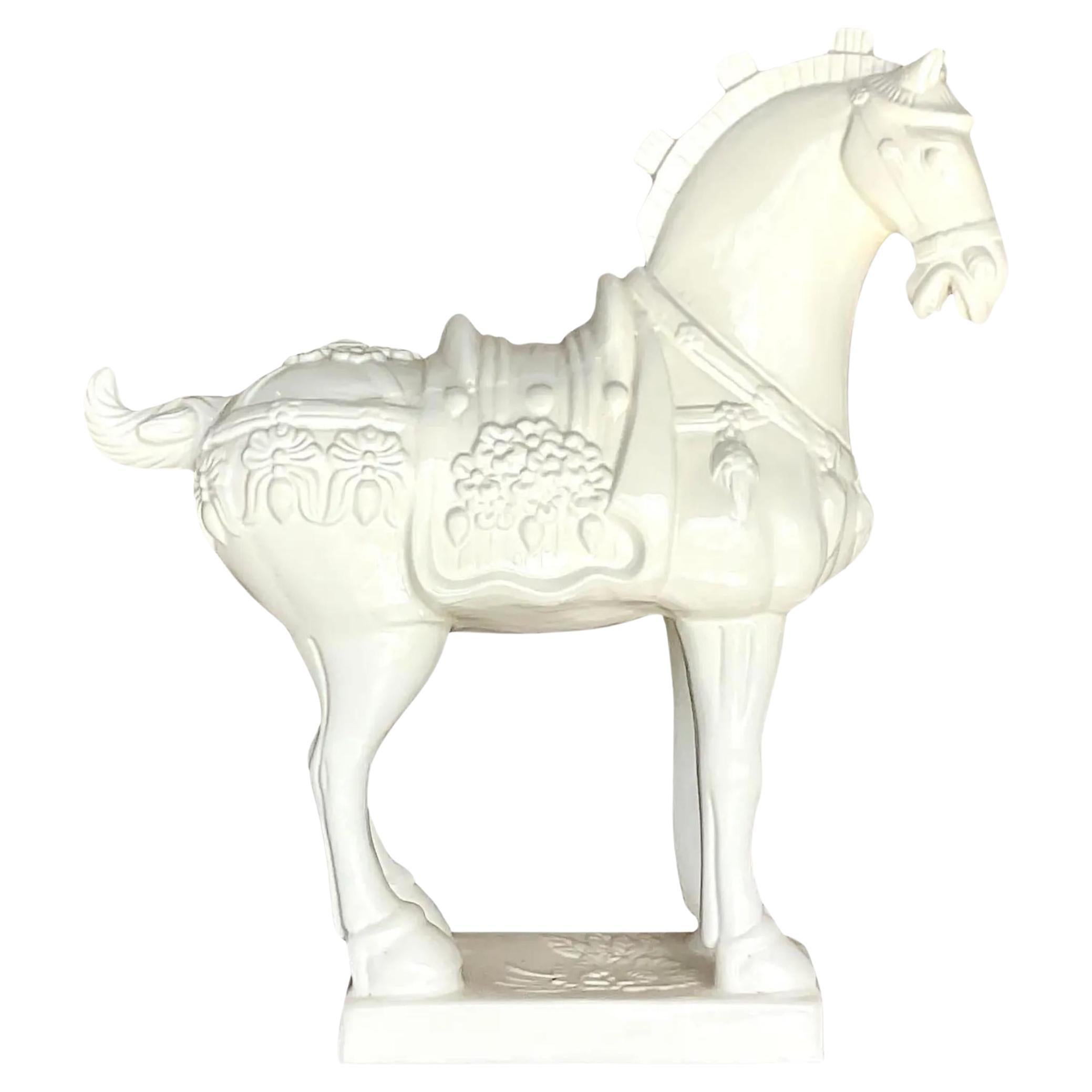 Vintage Asian Ceramic Tang Dynasty Style Pferd