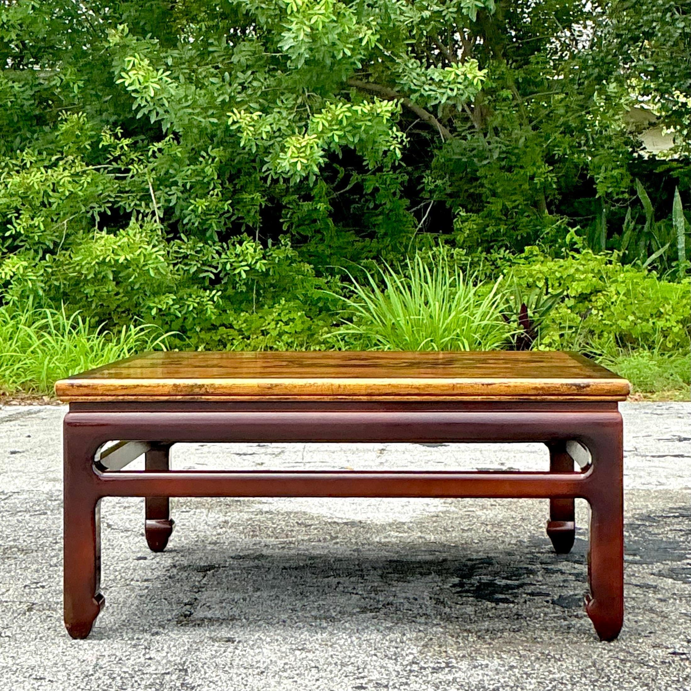 Vintage Asian Chinoiserie Coffee Table In Good Condition In West Palm Beach, FL
