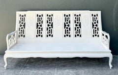 Vintage Asian Chinoiserie Lacquered Sofa