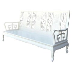 Vintage Asian Chinoiserie Lacquered Sofa