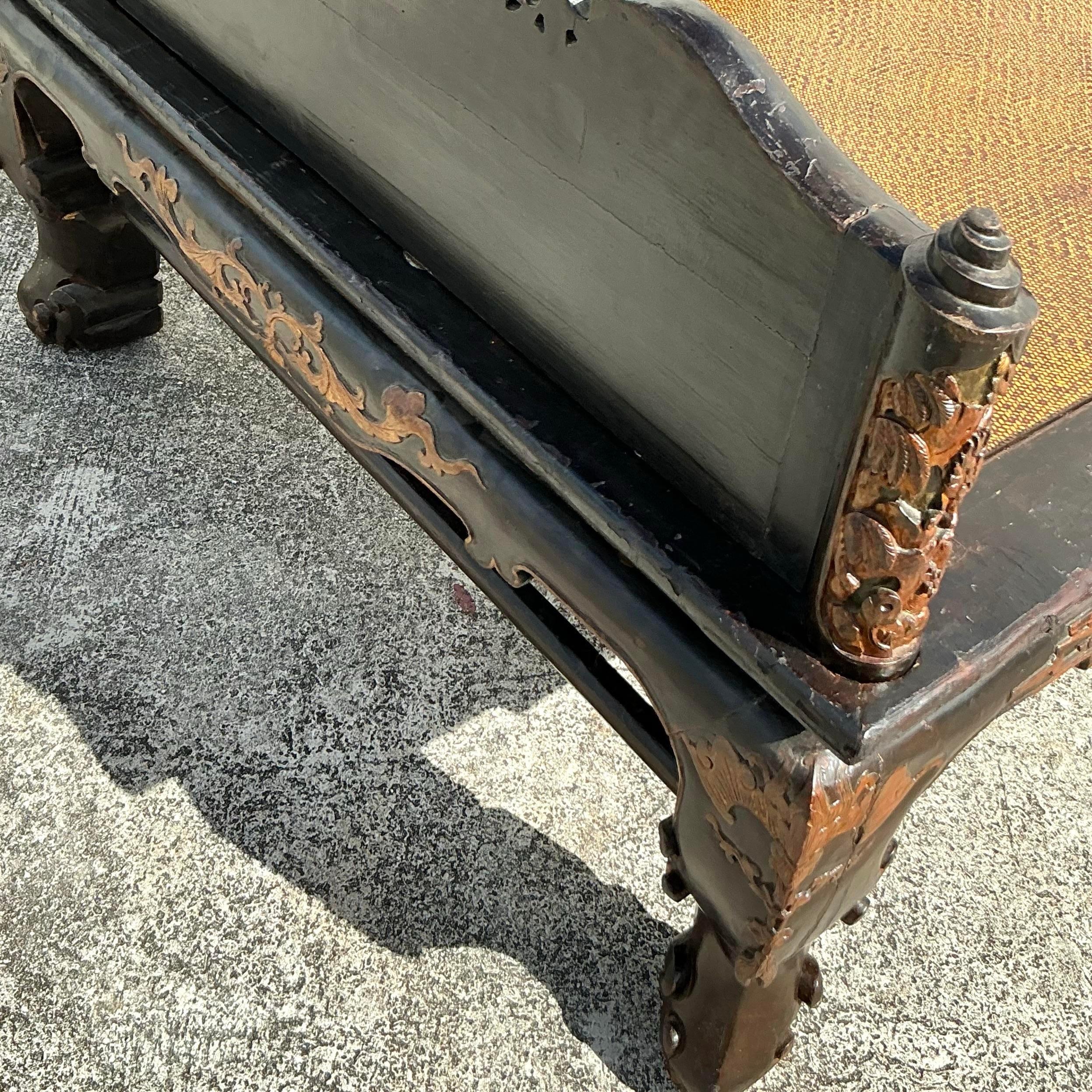 Chinois Lit vintage asiatique chinoiseries en opium en vente