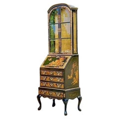 Vintage Asian Chinoiserie Secretary Desk