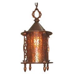 Vintage Asian Craftsman Porch Light Pendant