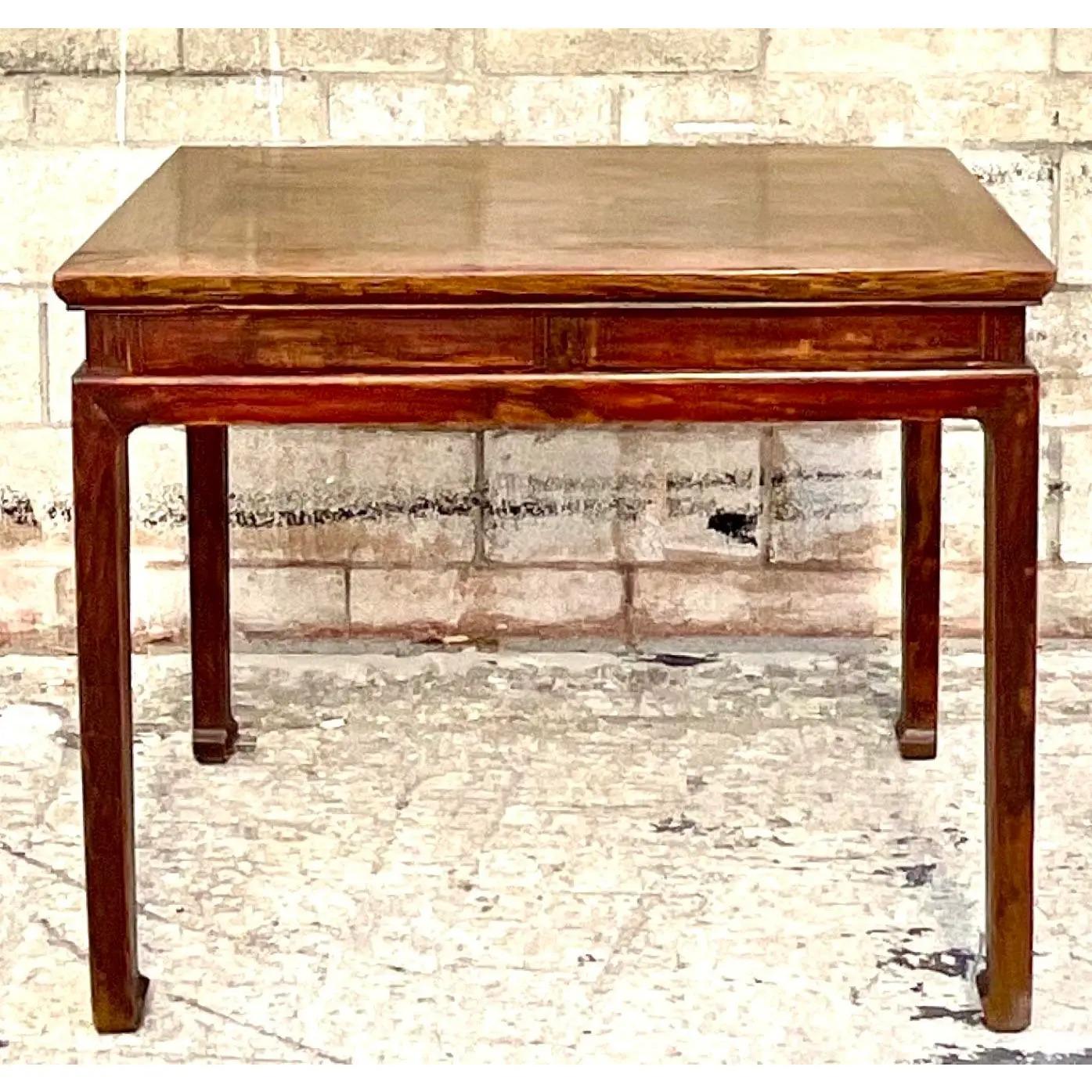 20th Century Vintage Asian Custom Built Reclaimed Writing Desk For Sale