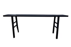 Asiatischer Konsolentisch aus Ulmenholz und Ebenholz