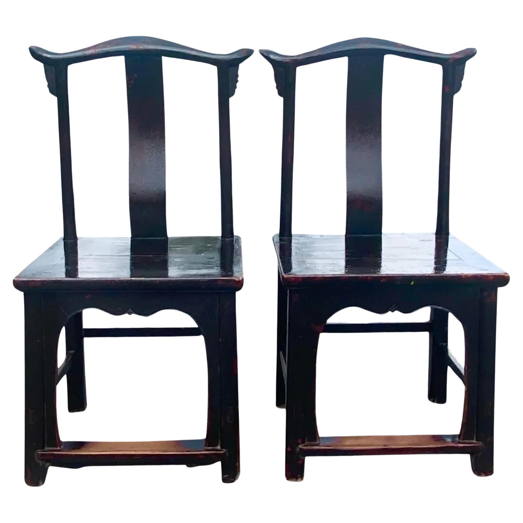 Vintage Asian Emperor Chairs - a Pair For Sale