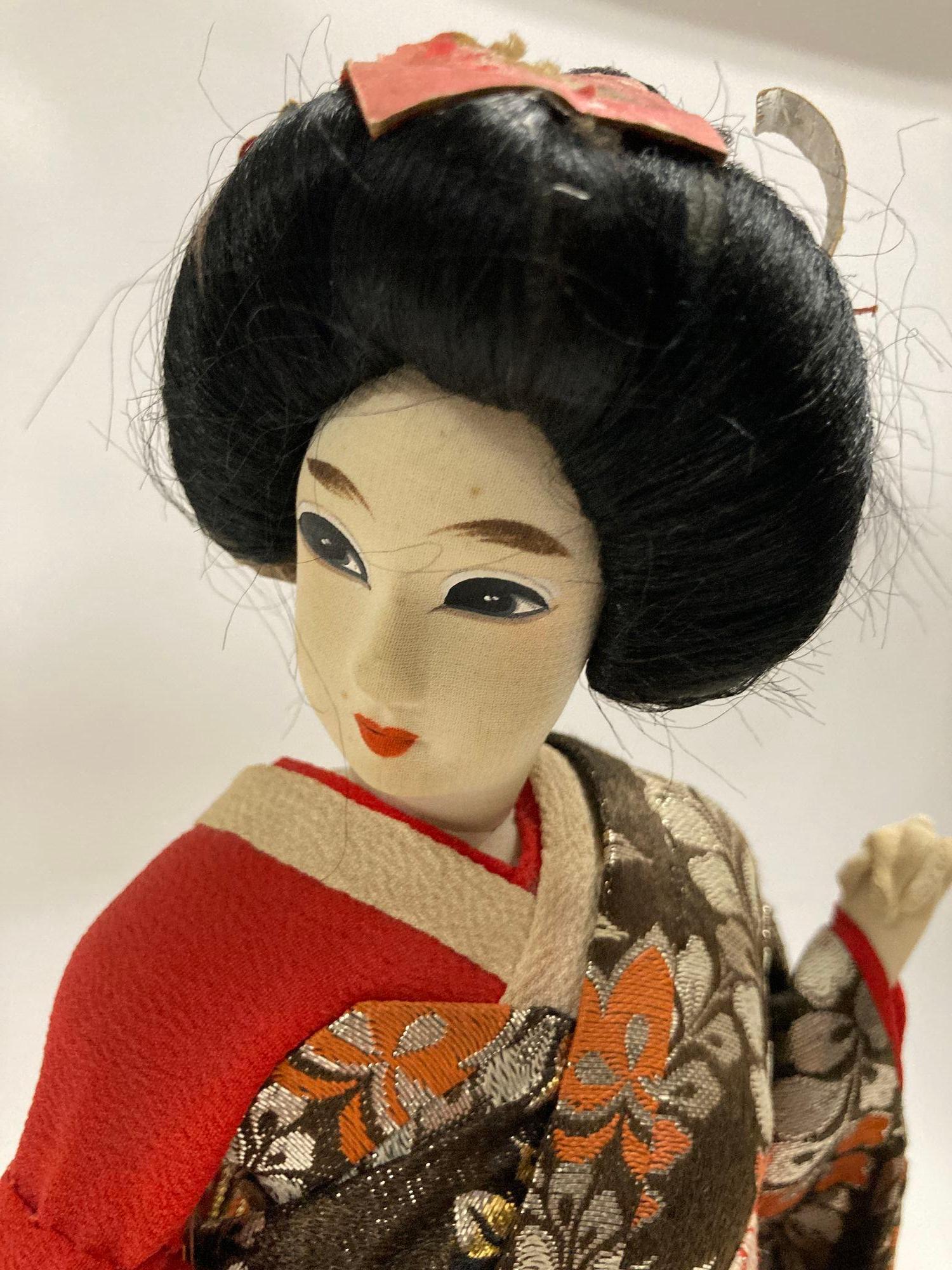 Vintage Asian Geisha Japanese Figurine Collectible Doll 1950s 3