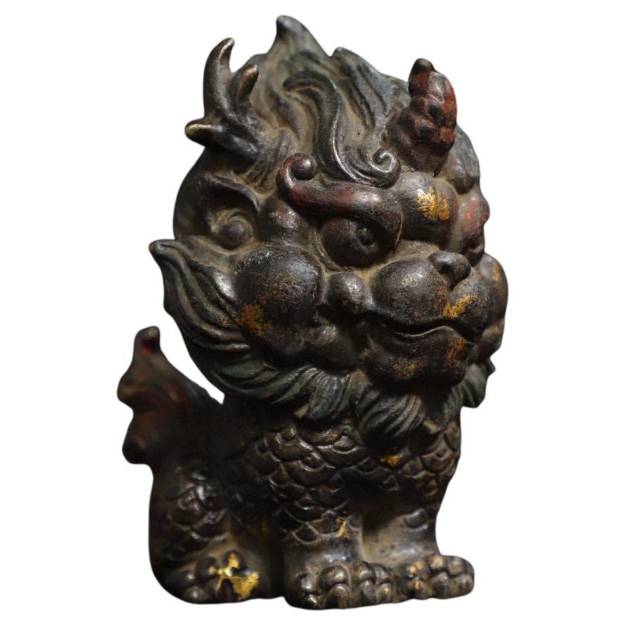 Vintage Asian Gilt Bronze Auspicious Oriental Beast Statue