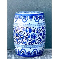 Vintage Asian Glazed Ceramic Garden Stool