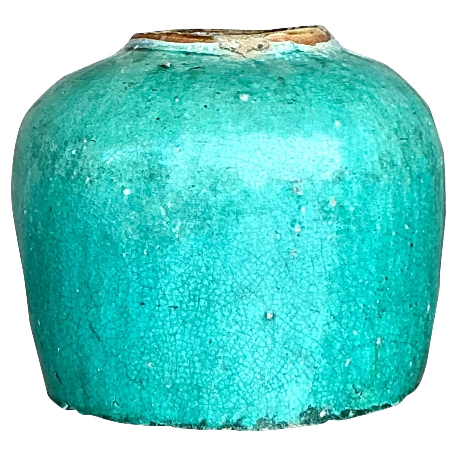 Vaso asiatico vintage in ceramica smaltata