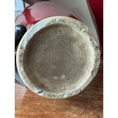 Vintage Asian Glazed Ceramic ”Sang De Bouf” Vase - A Pair