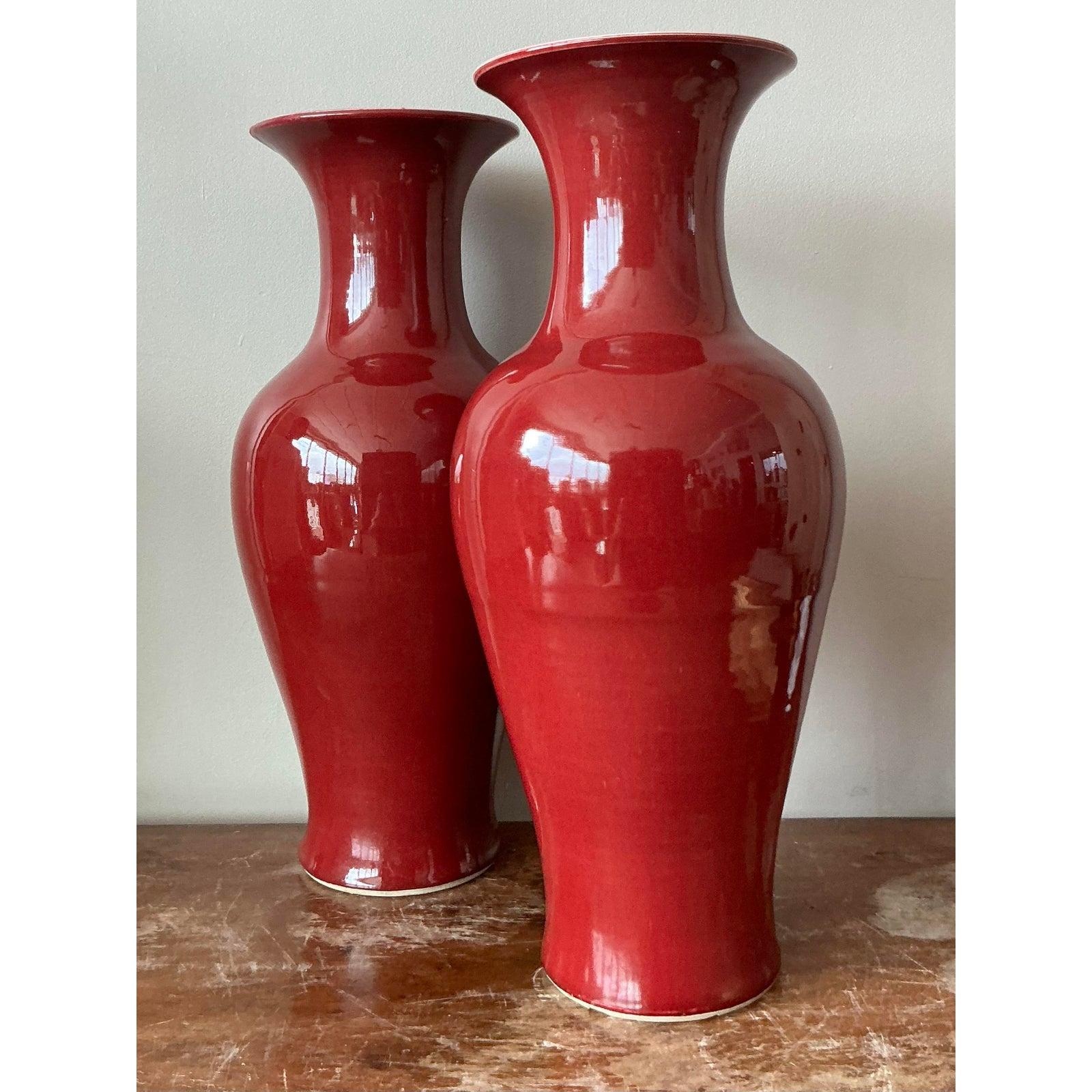 Cineserie Vaso asiatico d'epoca in ceramica smaltata 