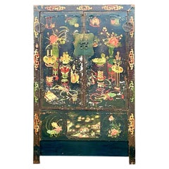 Vintage Asian Hand Painted Cabinet