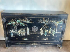 Vintage Asian Hardstone Cabinet