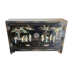 Vintage Asian Hardstone Cabinet