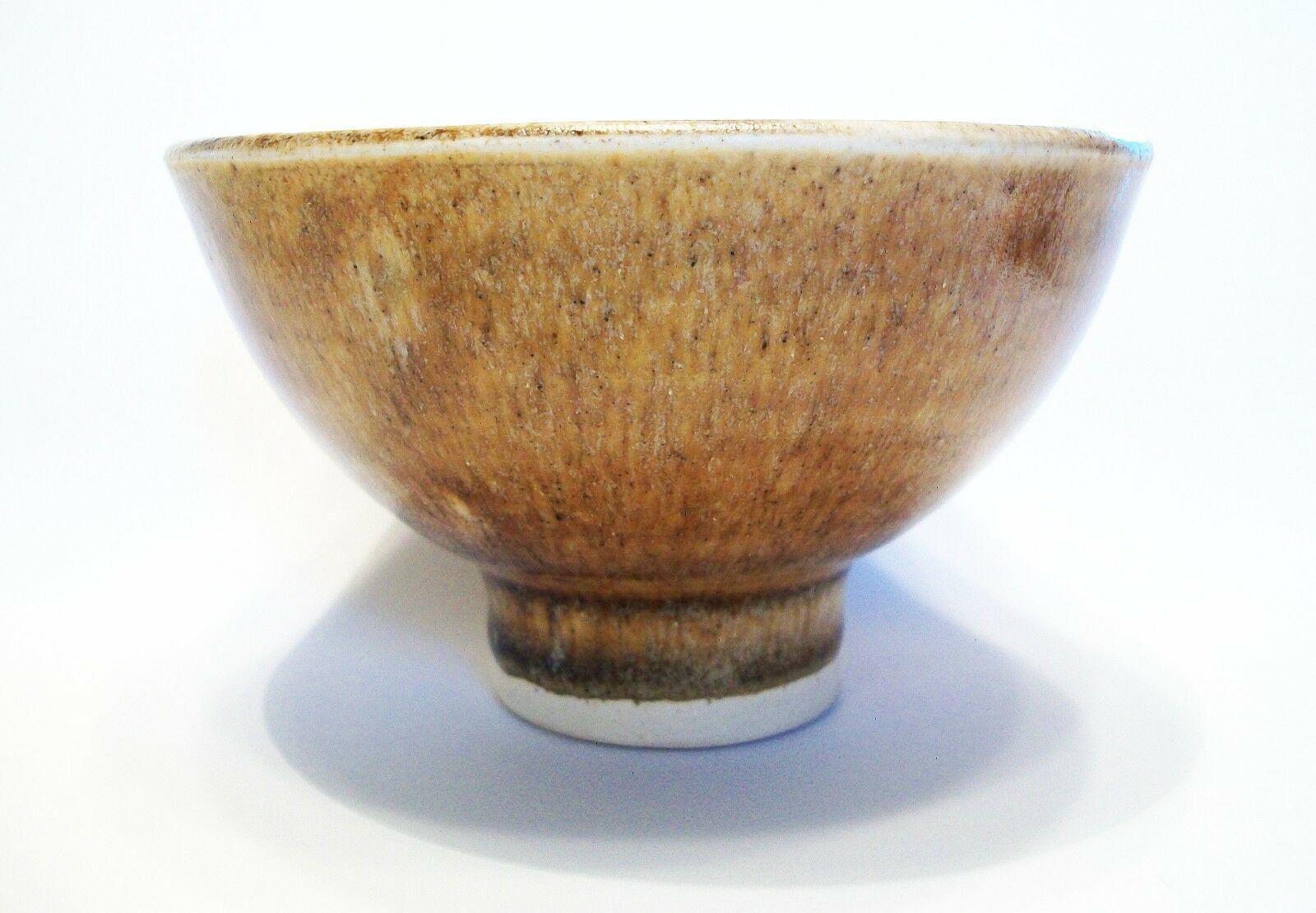 Hand-Crafted Vintage Asian Hare's Fur Glaze Tea Bowl - Unsigned - China - 20th Century For Sale
